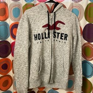 Gray Hollister Men’s size M Jacket Full Zip